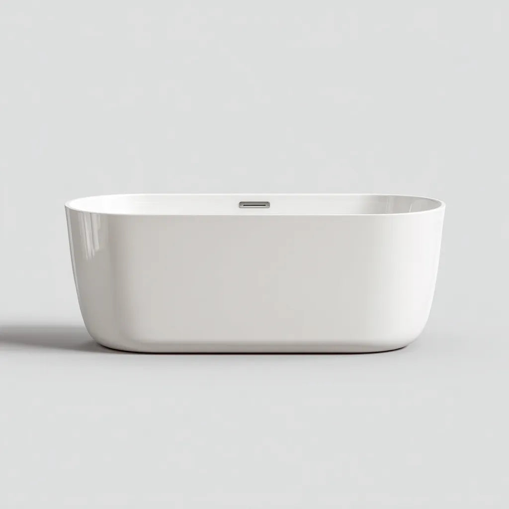 Vasca freestanding 175×80×58 cm - acrilico bianco profilo rettangolare contemporaneo