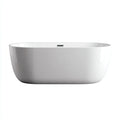 Vasca freestanding 165×75×58 cm - acrilico bianco forma ovale allungata moderna