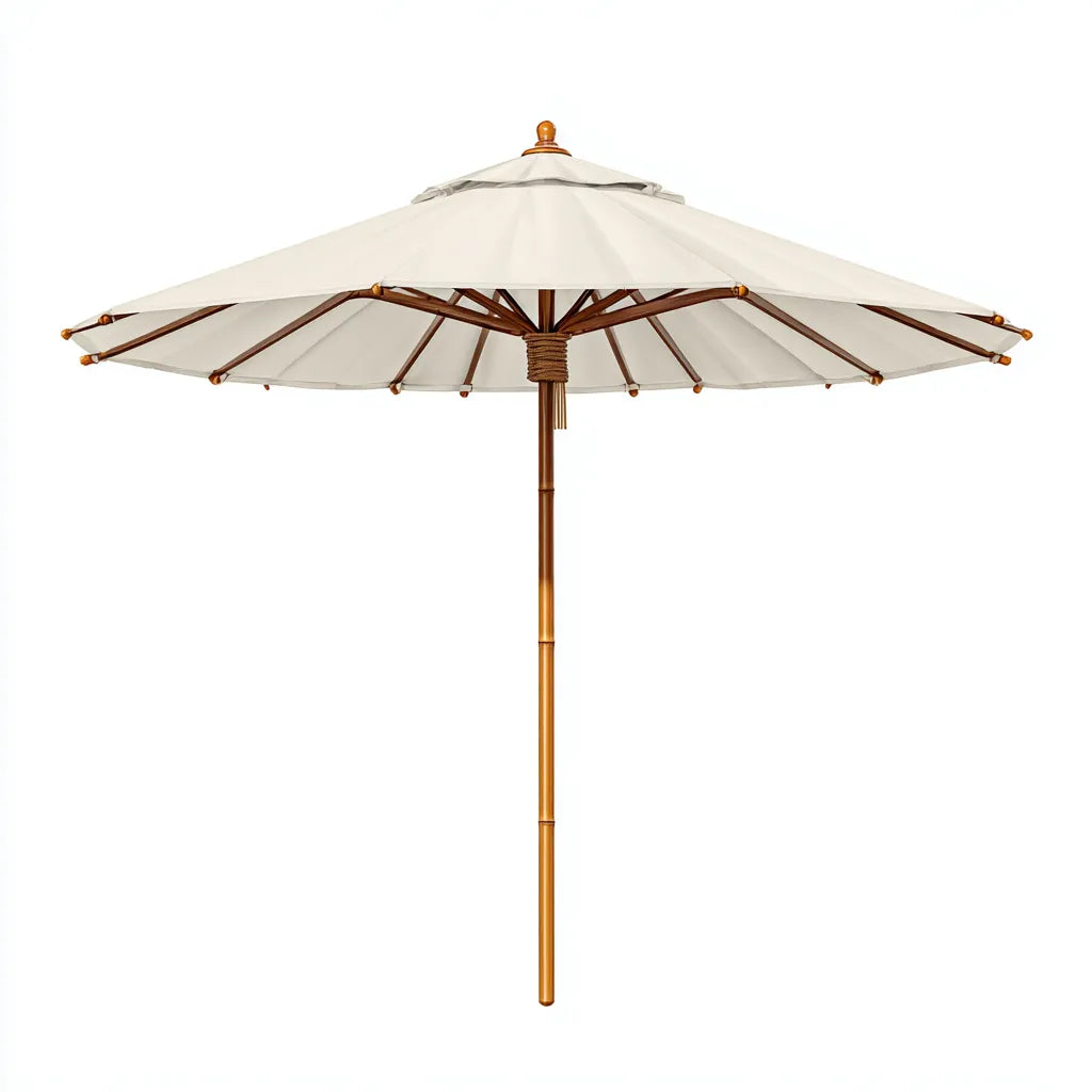 Ombrellone da sole per esterni 300×300×250 cm - bianco e nero - regolabile con mantovana per spazi all'aperto