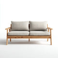 Divano da esterno 168×78×82 cm - beige e marrone - struttura in legno con seduta imbottita