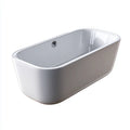 Vasca freestanding 170×75×60 cm - acrilico bianco profilo rettangolare arrotondato