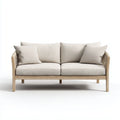 Divano da esterno 168×78×80 cm - legno e corda - beige e naturale - design elegante per terrazza e giardino