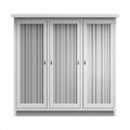 Credenza 120×40×92 cm - legno - bianco e grigio - mobile contenitore elegante per sala da pranzo