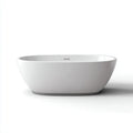 Vasca freestanding 170×80×58 cm - acrilico bianco forma ovale per bagno moderno