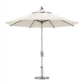 Ombrellone da sole per esterni 300×300×260 cm - bianco grigio nero con base mobile