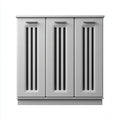 Credenza 110×38×90 cm - legno - bianco e nero - buffet compatto dal design moderno per sala da pranzo