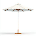 Ombrellone da sole per esterni 280×280×245 cm - bianco e argento - struttura regolabile con base per terrazza