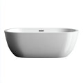 Vasca da bagno in acrilico 170×80×60 cm - bianco - per bagno in stile moderno