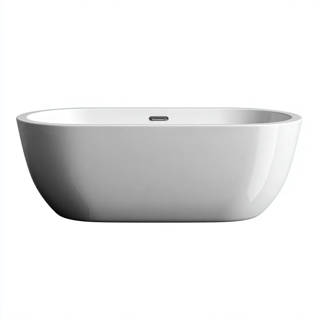 Vasca da bagno in acrilico 170×80×60 cm - bianco - per bagno in stile moderno
